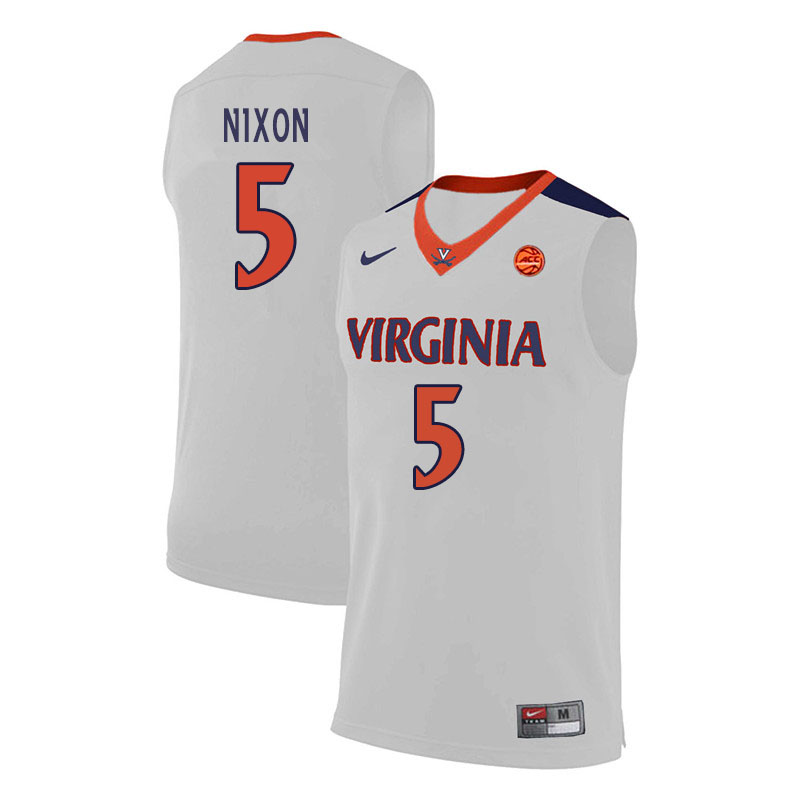 Men #5 Jayden Nixon Virginia Cavaliers College Basketball Jerseys Sale-White - Click Image to Close